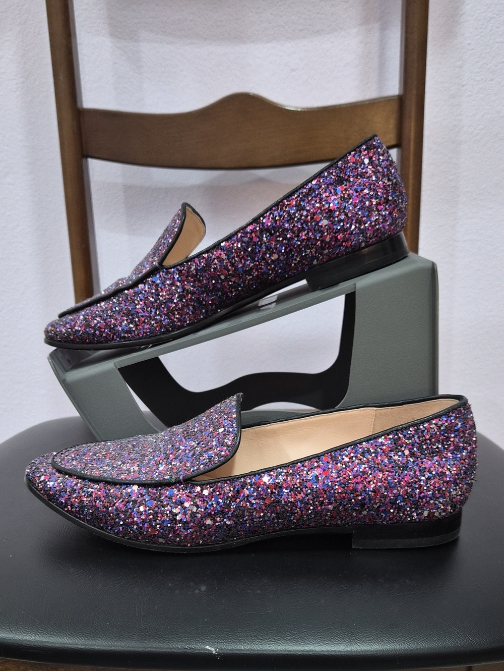 kate spade Multicolor Glitter Loafers - Purple-Pink-Blue Sparkle